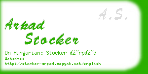 arpad stocker business card